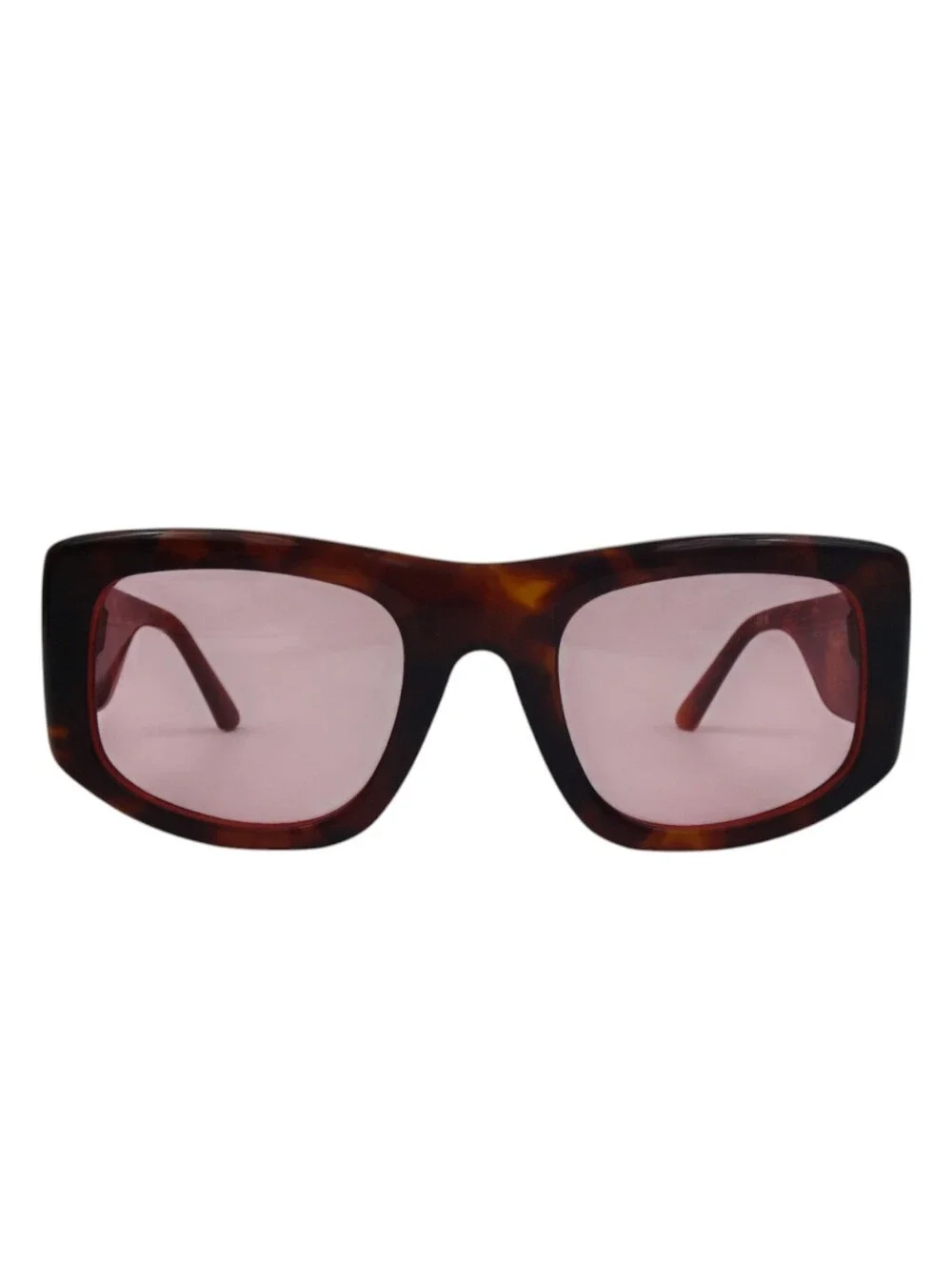 Quay x Guizio uniform oversized square sunglasses in tort with pink lens